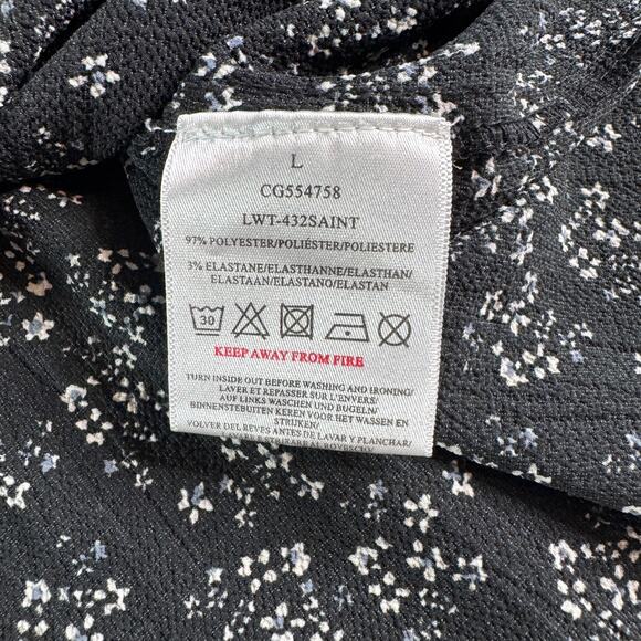 Brave Soul London Womens Large Black Floral Boho Peasant Blouse Lace Trim Sheer - Picture 4 of 7